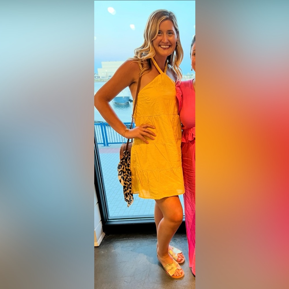 Abercrombie & Fitch Yellow Mini Dress